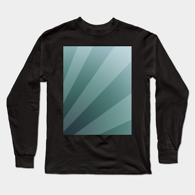 Aqua Diagonal Stripes Long Sleeve T-Shirt by Blackmoonrose13